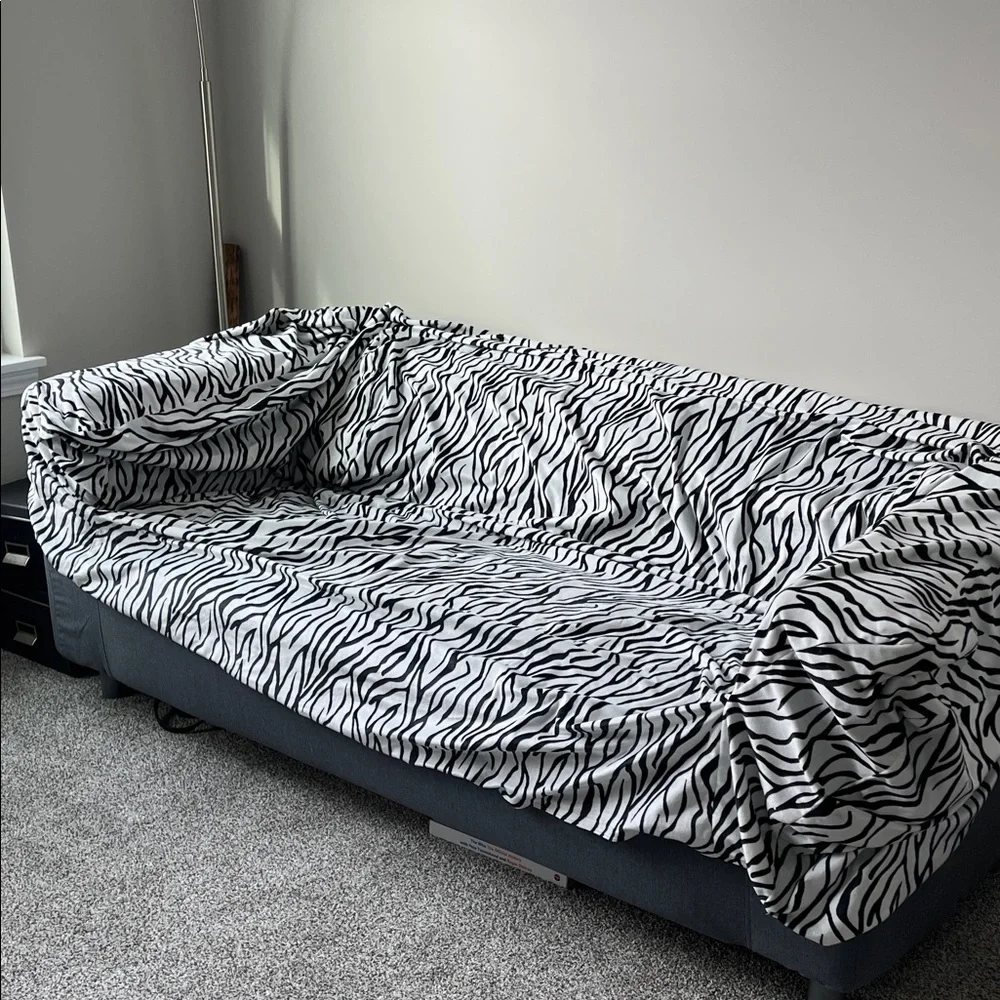 IKEA KLIPPAN Black and White Animal Print Sofa Cover